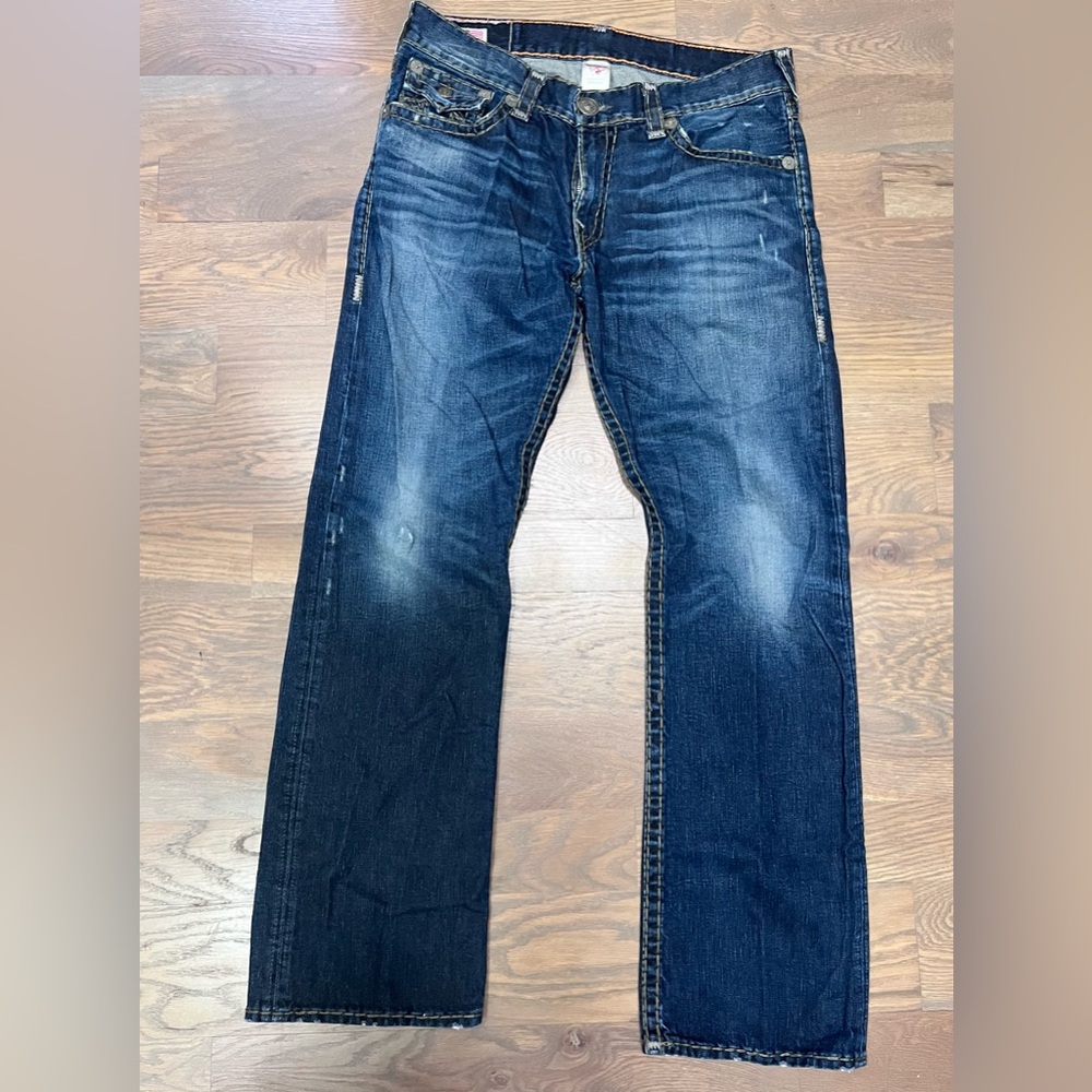 Men’s True Religion distressed jeans,size 36 long